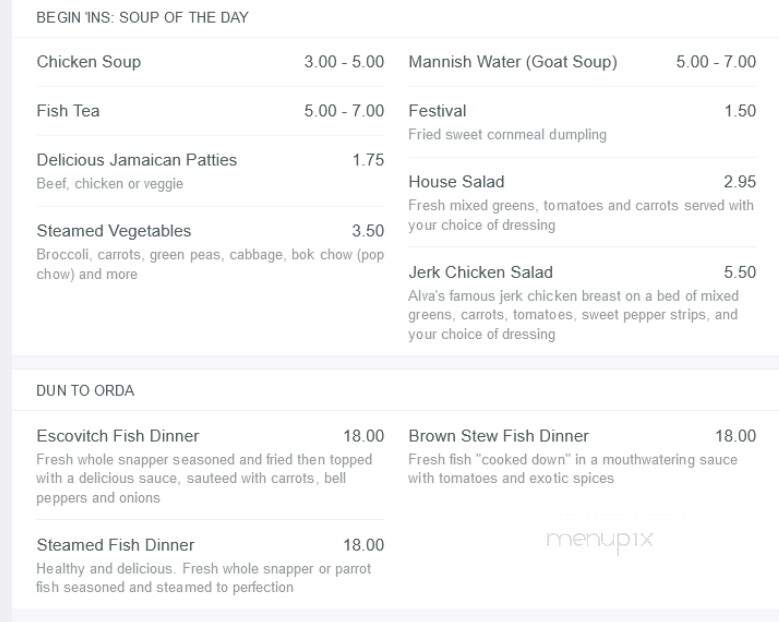 Irie Bay Jamaican Cuisine - Tampa, FL menu_pic