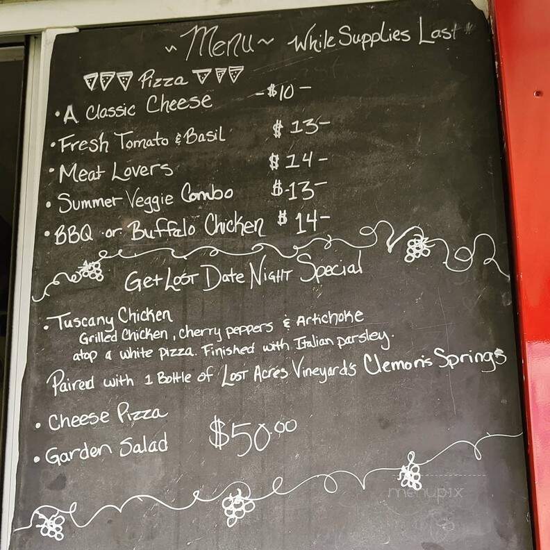 Lost Acres Vineyard - Granby, CT menu_pic