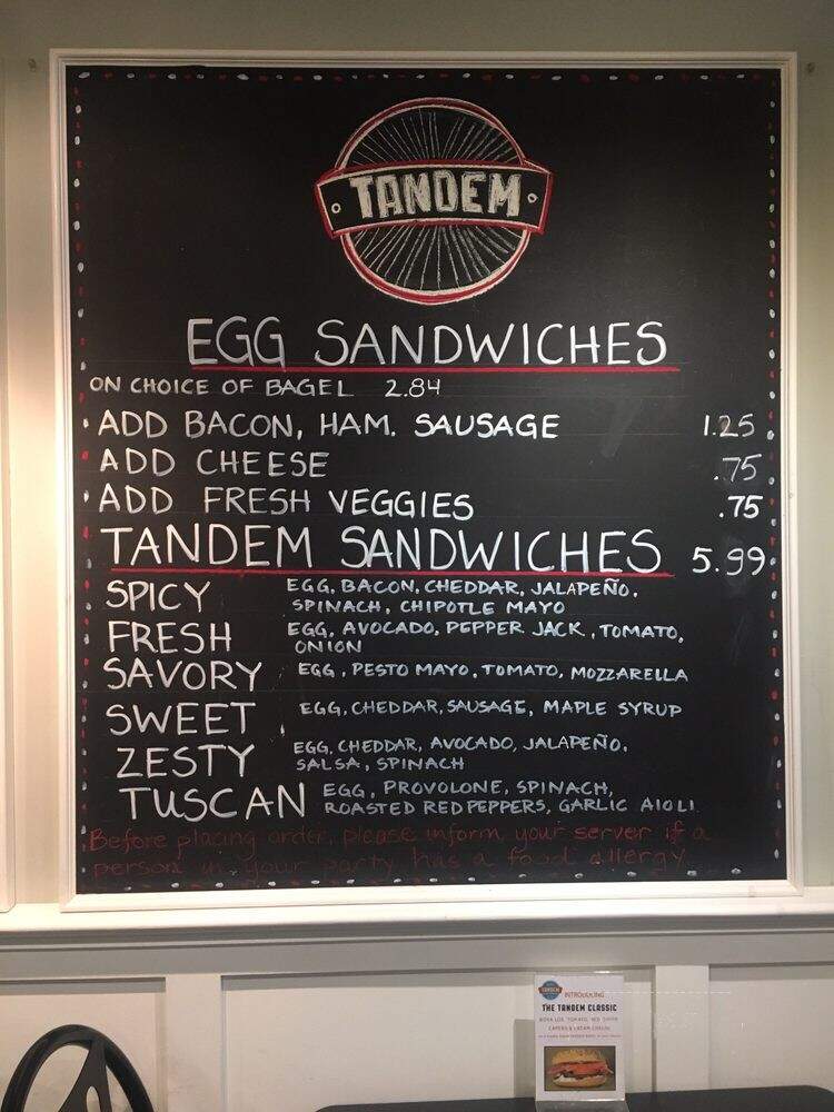 Tandem Bagel Company - Northampton, MA menu_pic
