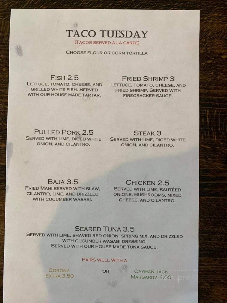 Maple Street Grill of Eagleville - Eagleville, TN menu_pic