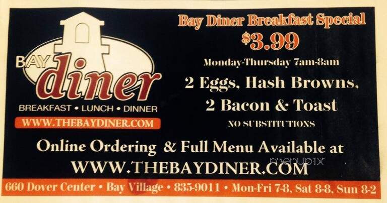 Bay Diner - Bay Village, OH menu_pic