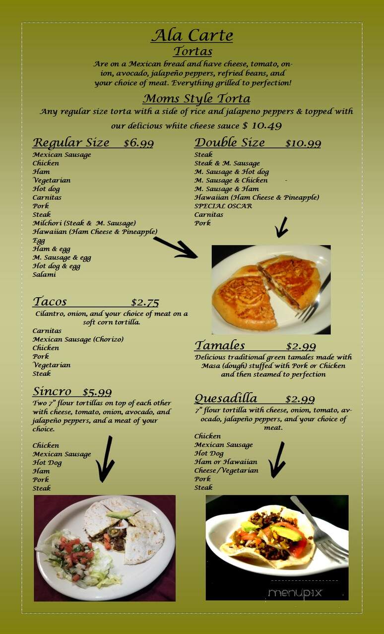 Tortas Johann - Kokomo, IN menu_pic