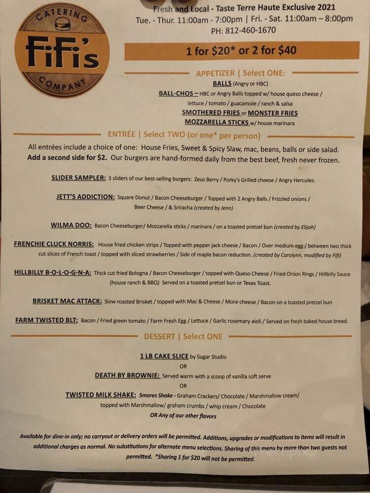 Fifi's Lunch Box - Terre Haute, IN menu_pic