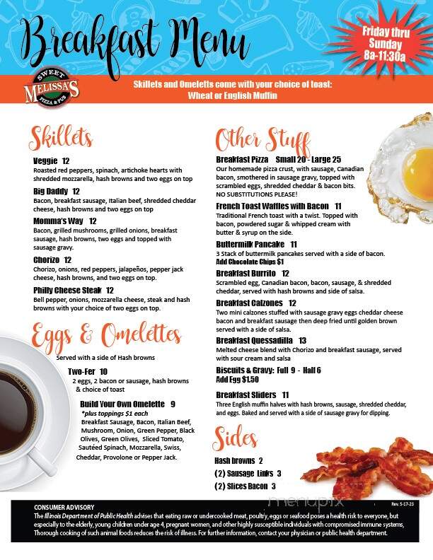 Sweet Melissa's Pizza & Pub - Lakemoor, IL menu_pic
