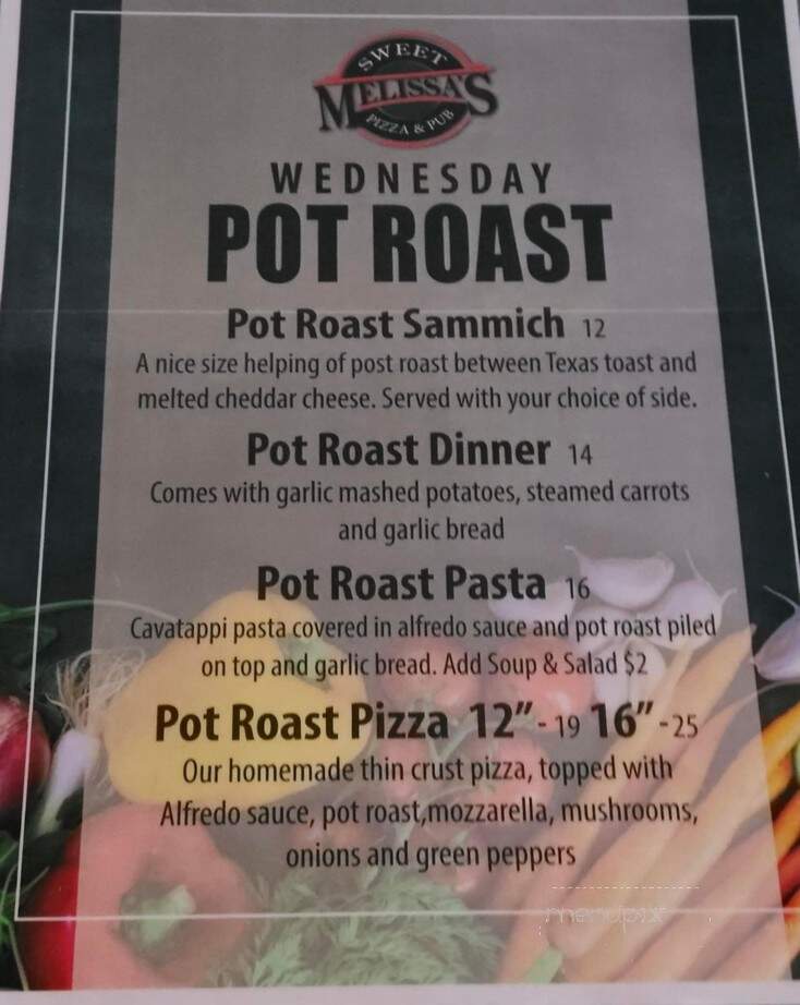 Sweet Melissa's Pizza & Pub - Lakemoor, IL menu_pic