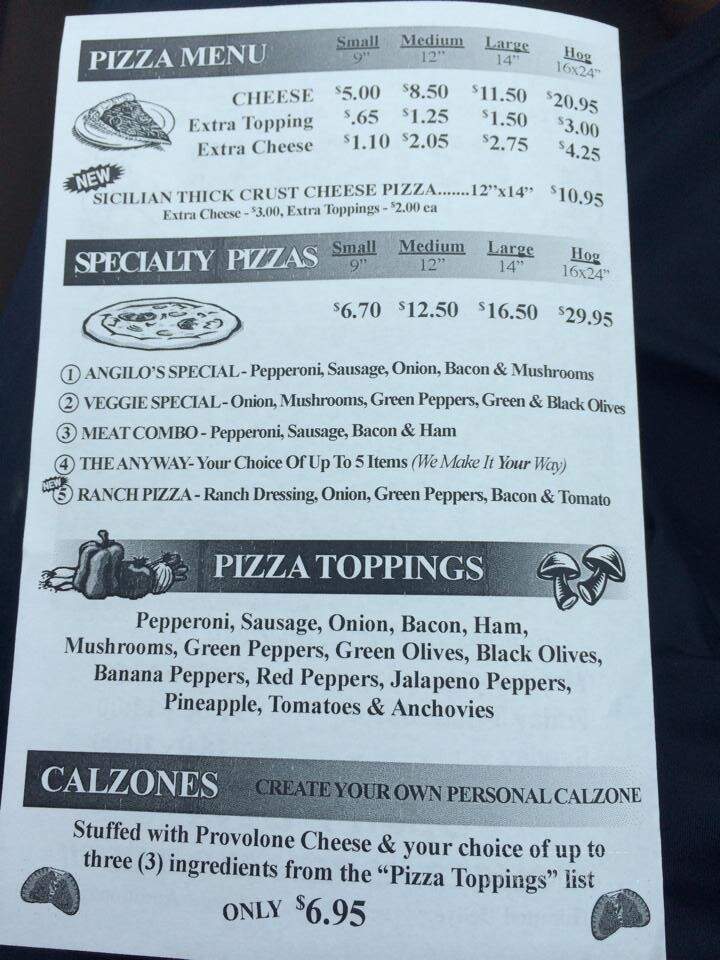 Angilo's Pizza - Milford, OH menu_pic