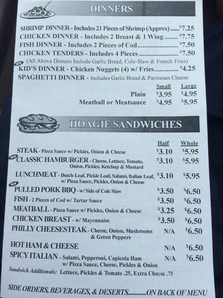 Angilo's Pizza - Milford, OH menu_pic