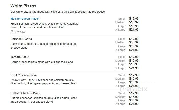 De Felice Brothers Pizza - Shadyside, OH menu_pic