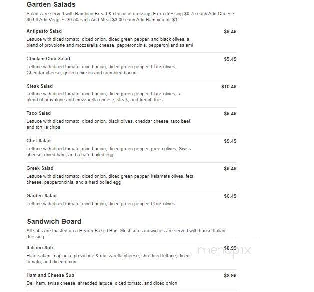 De Felice Brothers Pizza - Shadyside, OH menu_pic
