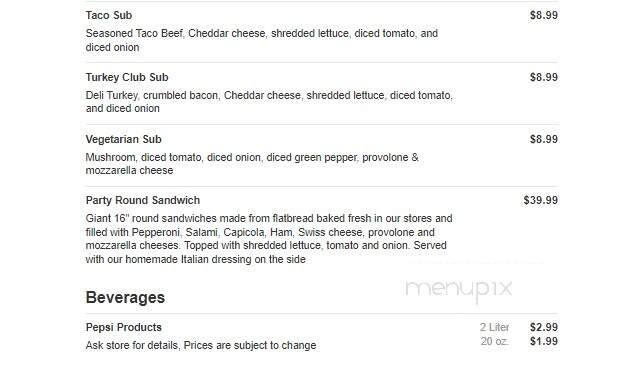 De Felice Brothers Pizza - Shadyside, OH menu_pic