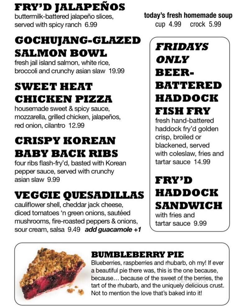 Distillery - Toledo, OH menu_pic