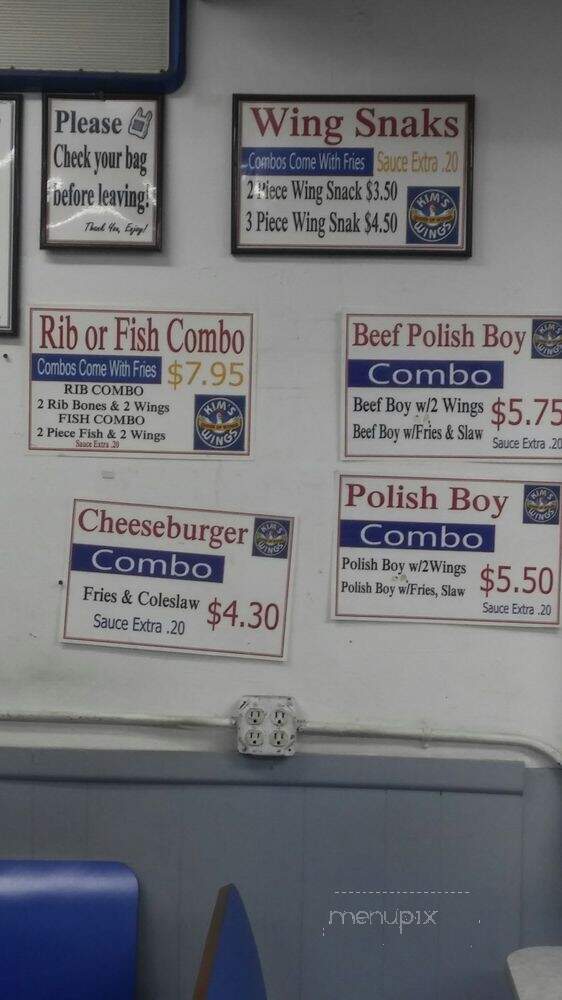 Kim's Wings - Cleveland, OH menu_pic