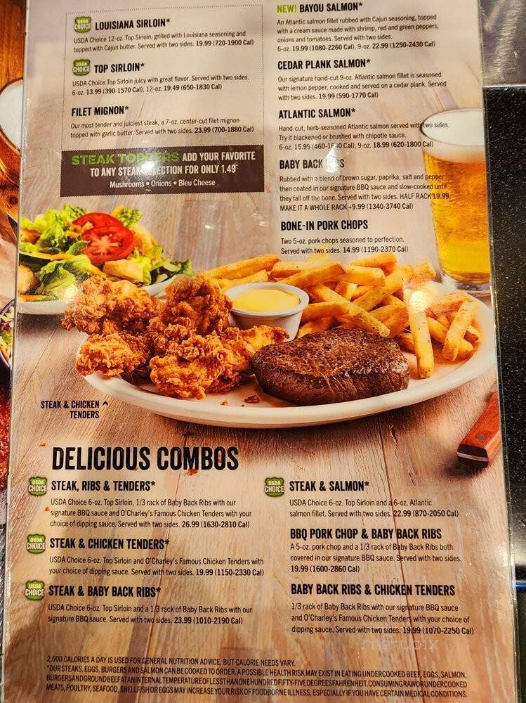 O'Charley's - Canal Winchester, OH menu_pic