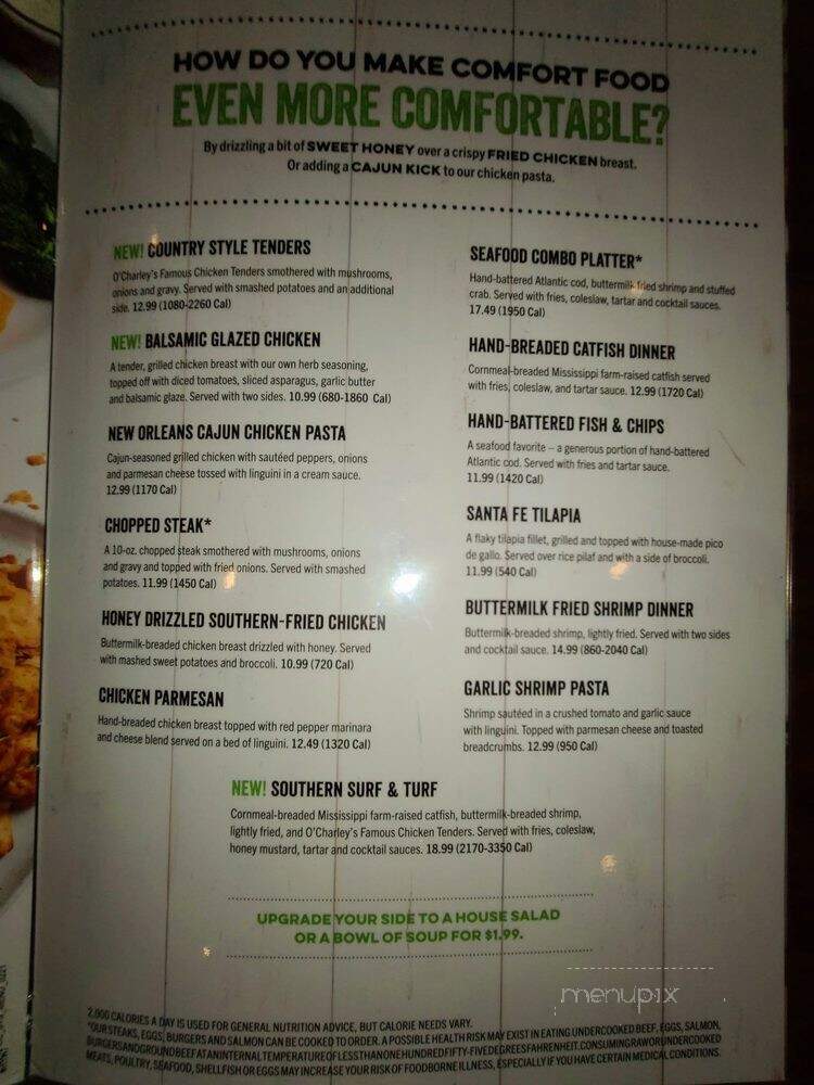O'Charley's - Canal Winchester, OH menu_pic
