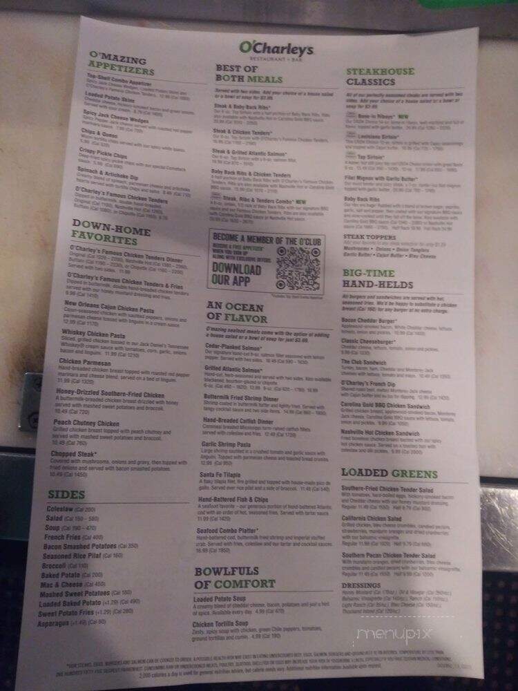 O'Charley's - Canal Winchester, OH menu_pic