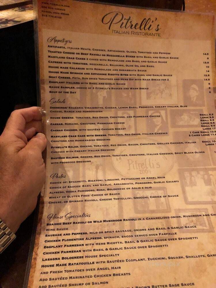 Pitrelli's Italian Deli - Mason, OH menu_pic