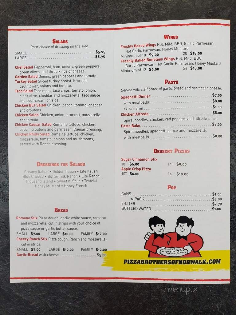 Pizza Bros - Norwalk, OH menu_pic