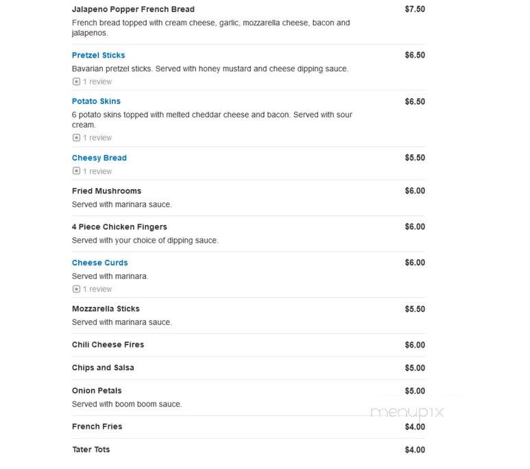Station One Food & Spirits - Springfield, OH menu_pic