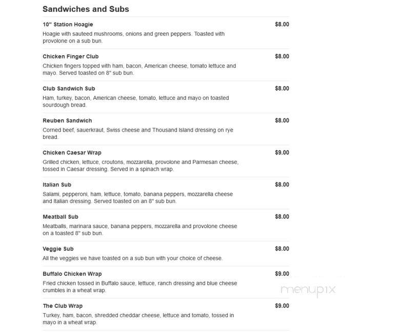 Station One Food & Spirits - Springfield, OH menu_pic