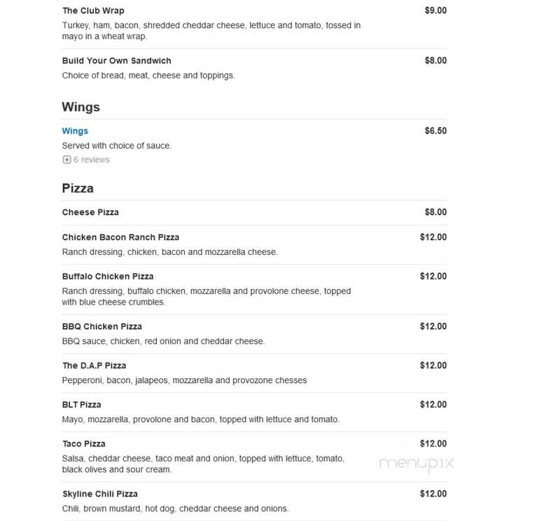 Station One Food & Spirits - Springfield, OH menu_pic