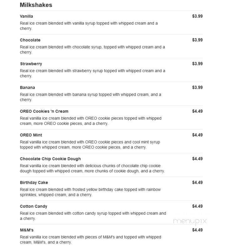 Steak 'n Shake - Chillicothe, OH menu_pic
