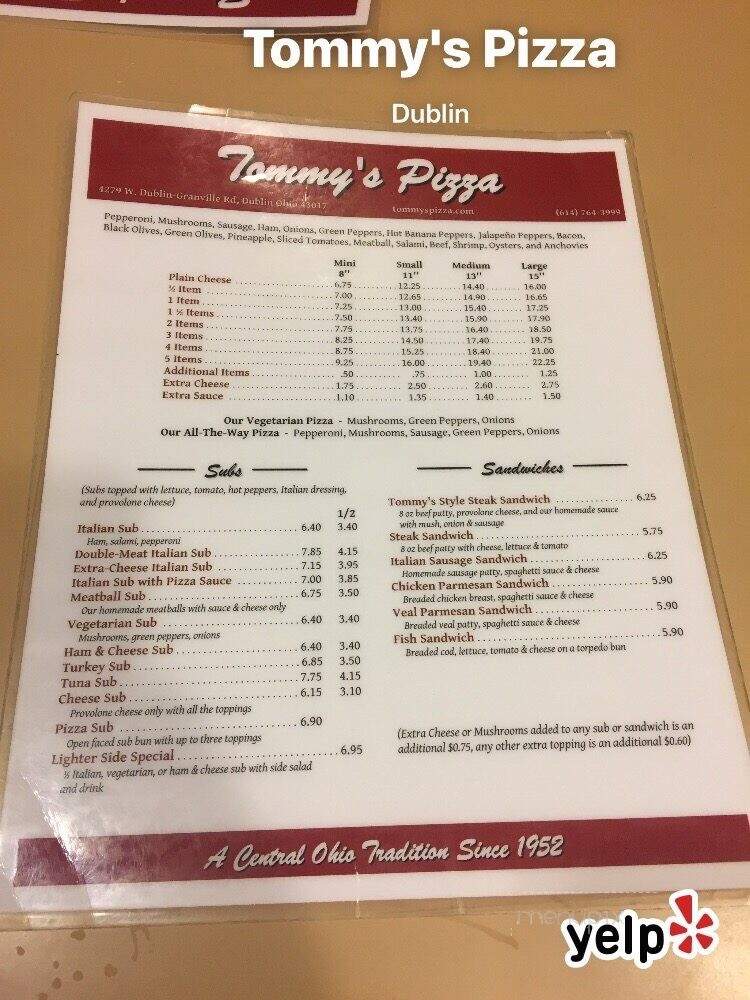 Tommy's Pizza - Dublin, OH