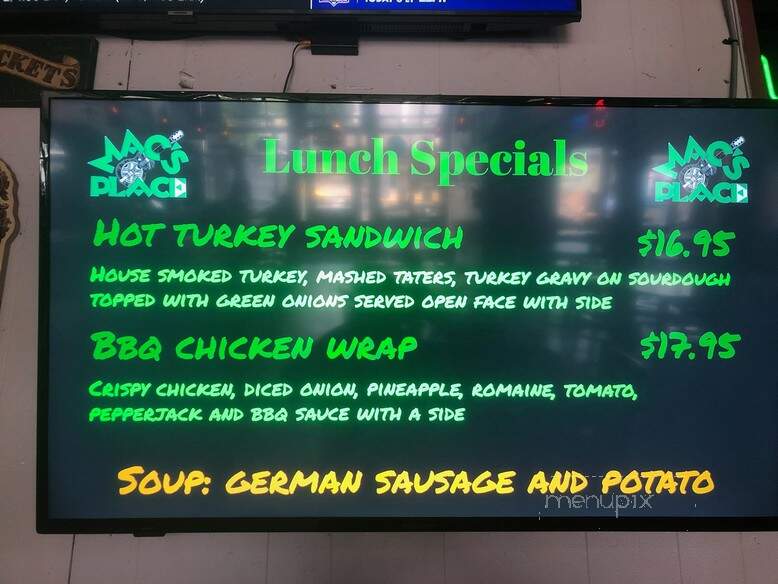 Mac's Place - Silverton, OR menu_pic