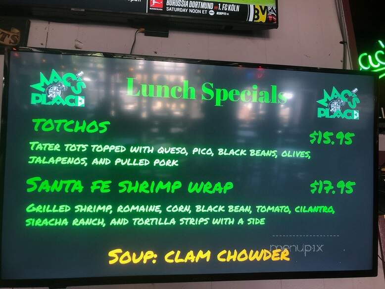 Mac's Place - Silverton, OR menu_pic