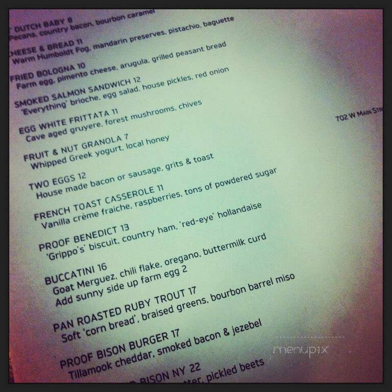 Proof on Main - Louisville, KY menu_pic