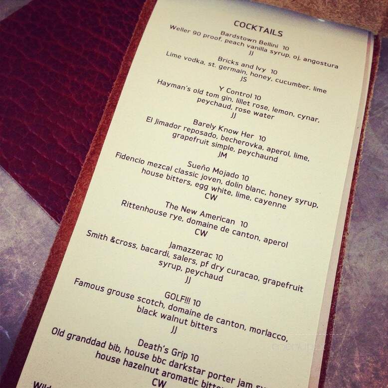 Proof on Main - Louisville, KY menu_pic