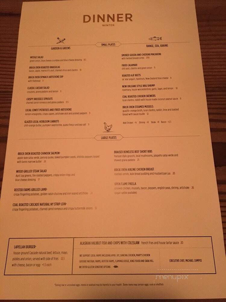 Lapellah Restaurant - Vancouver, WA menu_pic