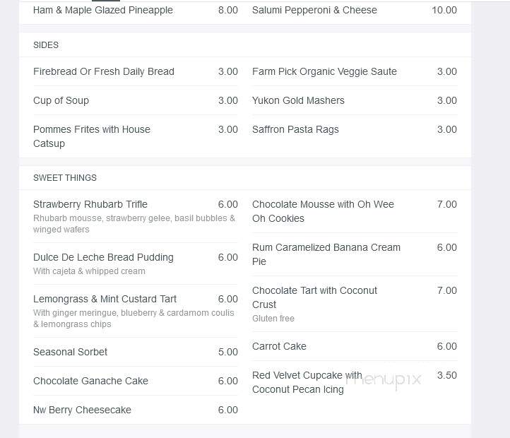 The Pomegranate Bistro - Potomac, MD menu_pic