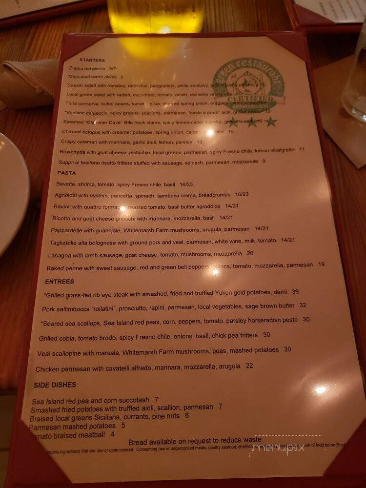 Wild Olive - Johns Island, SC menu_pic