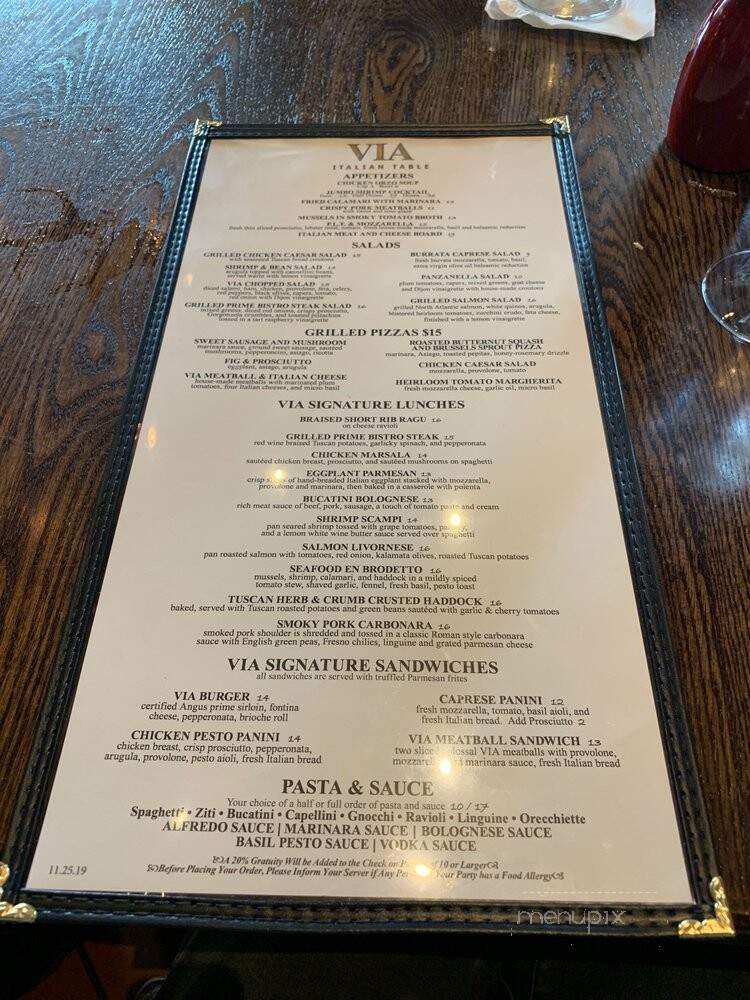 VIA Italian Table - Worcester, MA