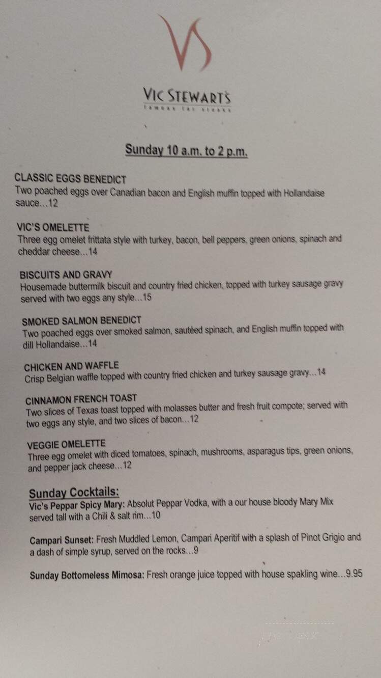 Vic Stewarts - Brentwood - Brentwood, CA menu_pic