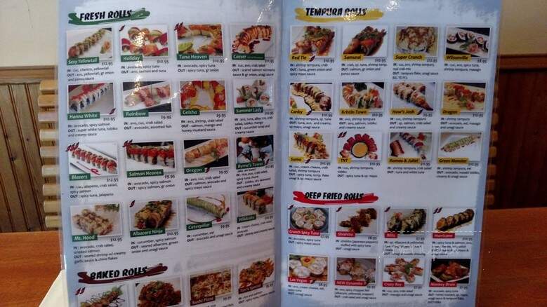 Sushi Avenue - Wilsonville, OR menu_pic
