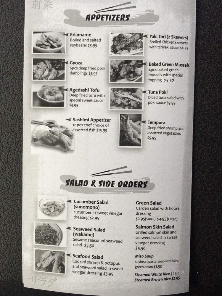 Sushi Avenue - Wilsonville, OR menu_pic