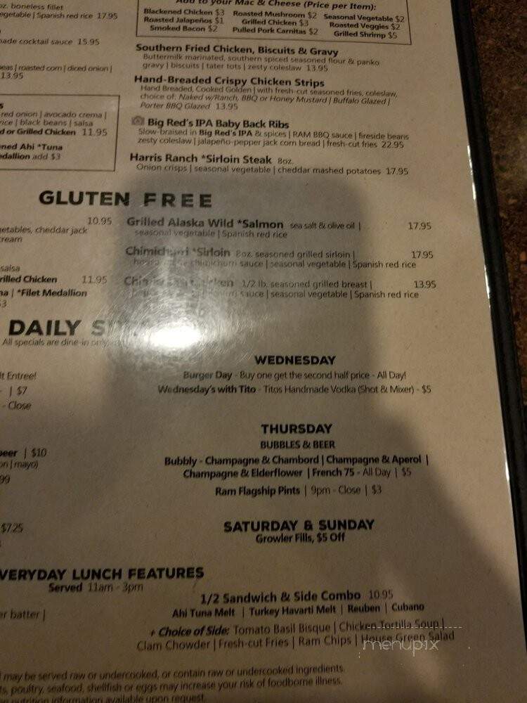 Ram Restaurant & Brewery - Meridian, ID menu_pic