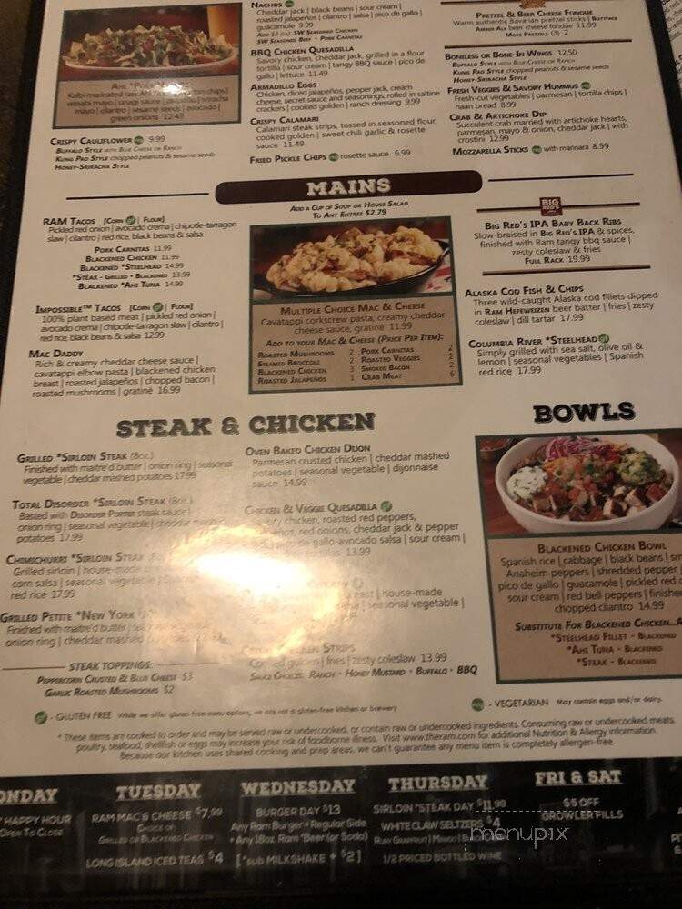 Ram Restaurant & Brewery - Meridian, ID menu_pic
