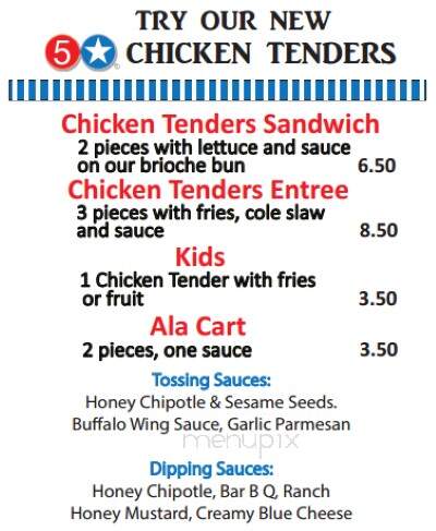 Five Star Burgers - Albuquerque, NM menu_pic