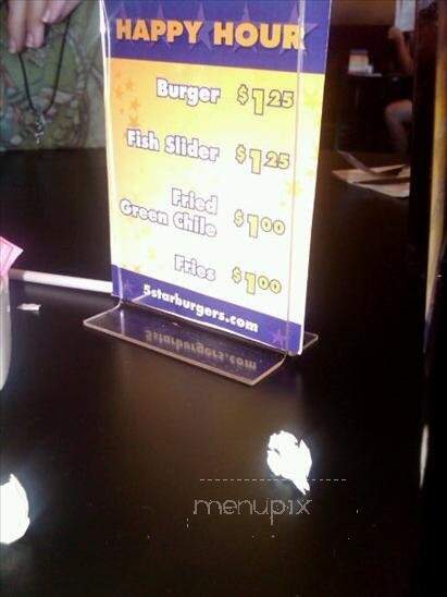 Five Star Burgers - Albuquerque, NM menu_pic