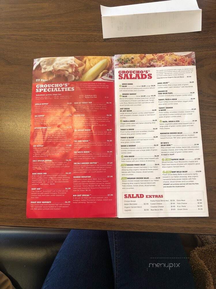 Groucho's Deli in Statesville - Statesville, NC menu_pic