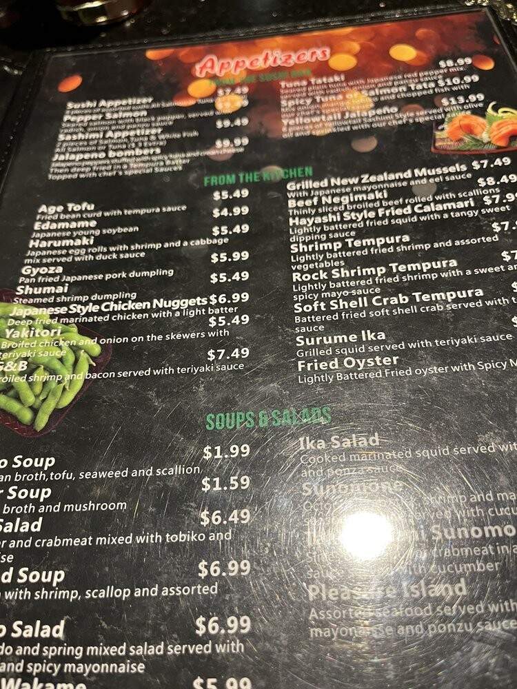 Hayashi Japanese Steakhouse - Albuquerque, NM menu_pic