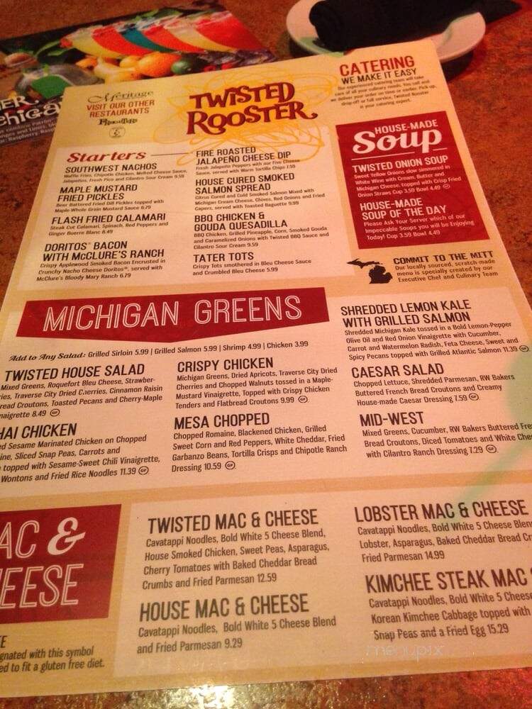 Twisted Rooster - Belleville, MI menu_pic