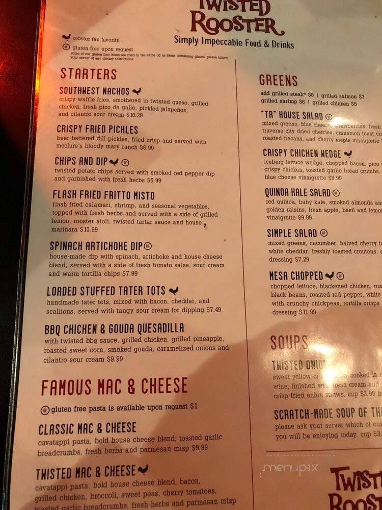 Twisted Rooster - Belleville, MI menu_pic