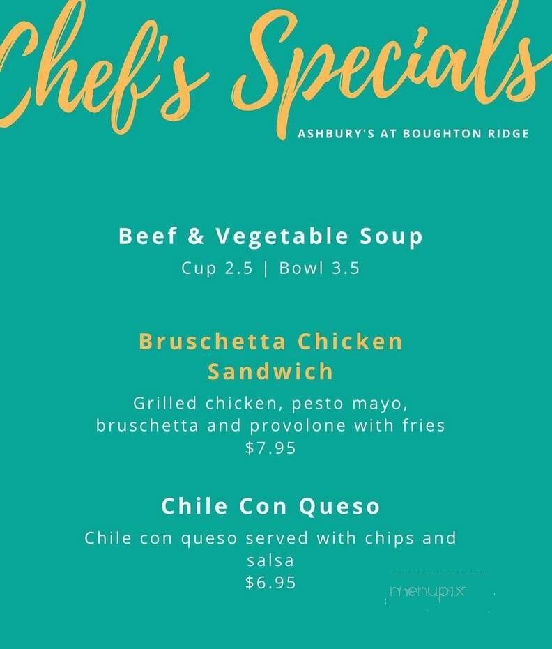 Ashbury's of Bougton Ridge - Bolingbrook, IL menu_pic