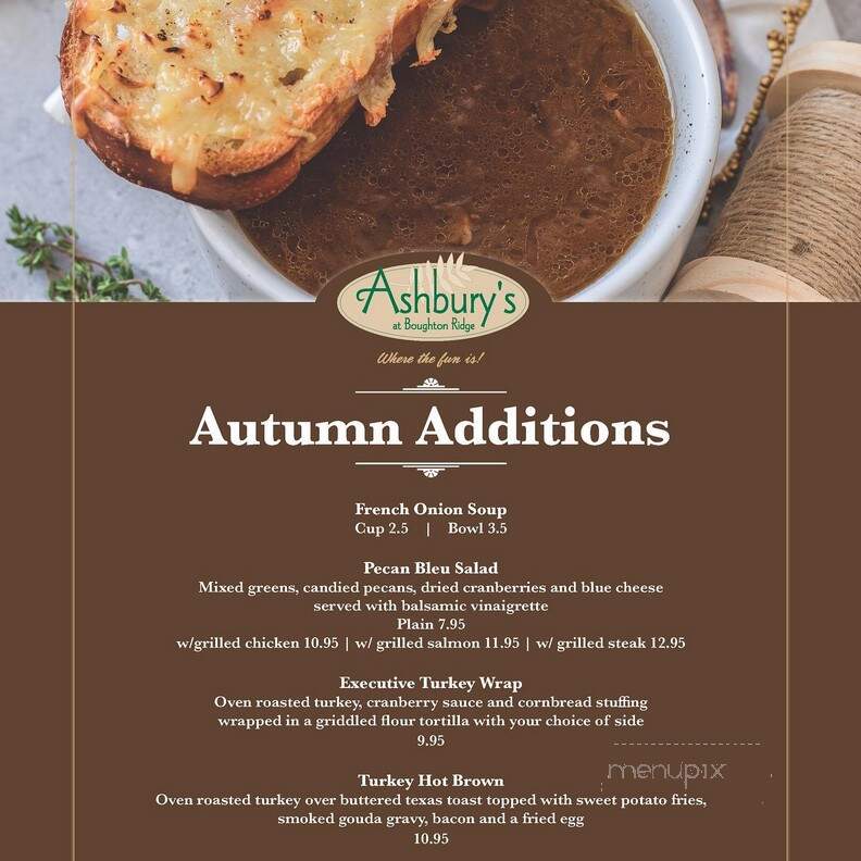 Ashbury's of Bougton Ridge - Bolingbrook, IL menu_pic