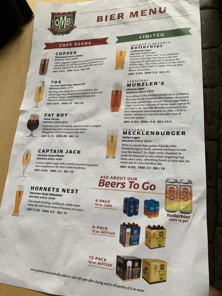 The Olde Mecklenburg Brewery - Charlotte, NC
