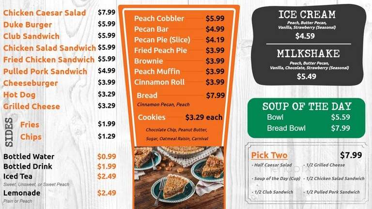 Peachtree Cafe at Lane Southern Orchards - Fort Valley, GA menu_pic