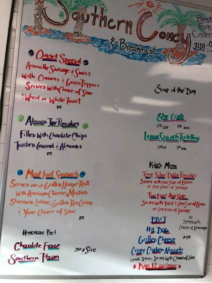 southern Coney - Hilton Head Island, SC menu_pic